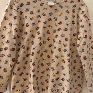 VTG Jantzen Multicolor Floral Crew Neck Cottage Core Sweater